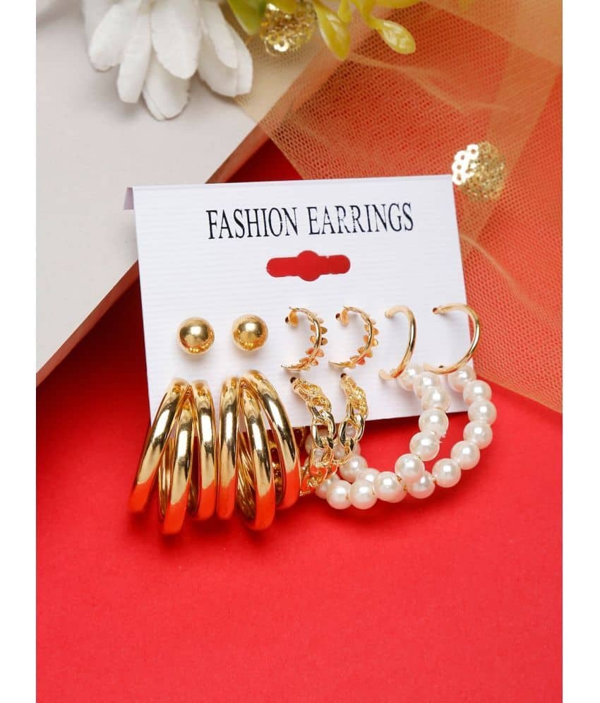 YOUBELLA Gold Danglers Earrings ( Pack of 1 ) - Earrings | Buy online on ZillyBuy
