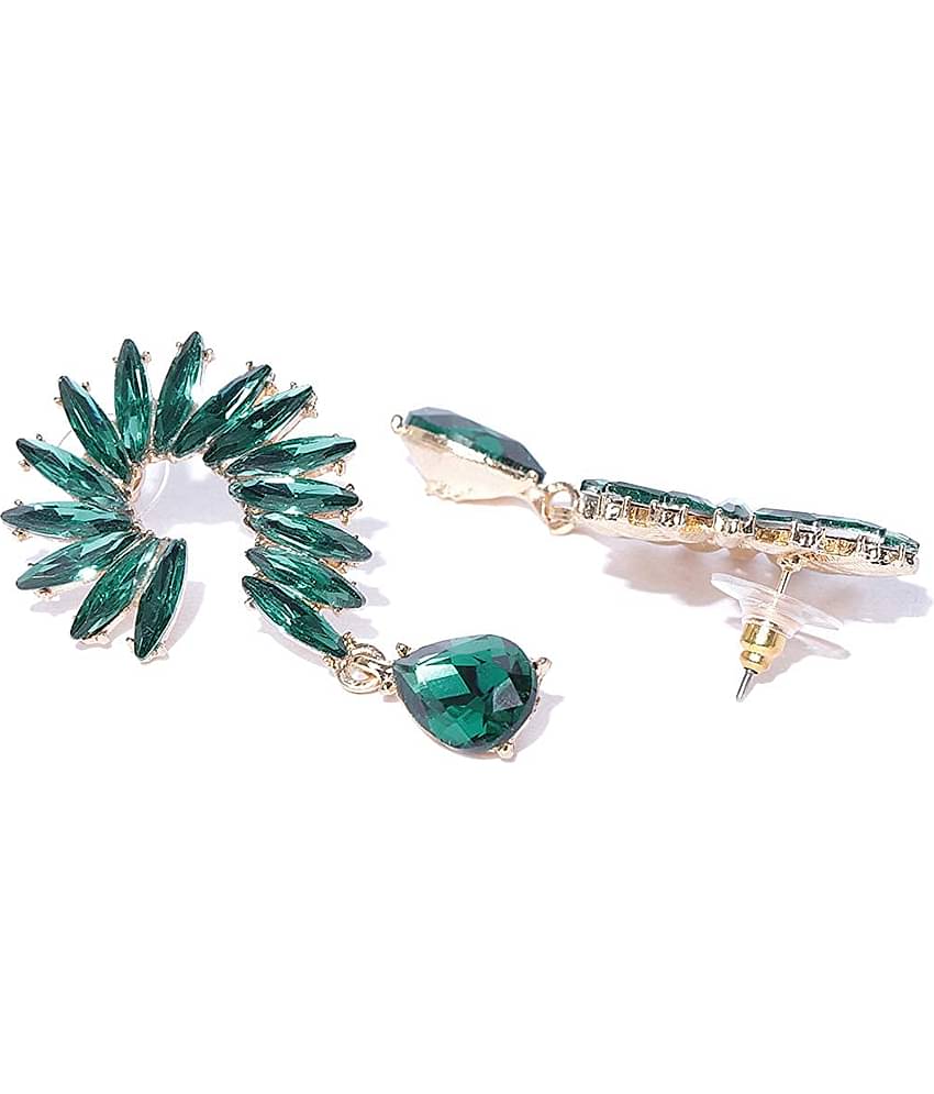 YOUBELLA Green Danglers Earrings ( Pack of 1 )