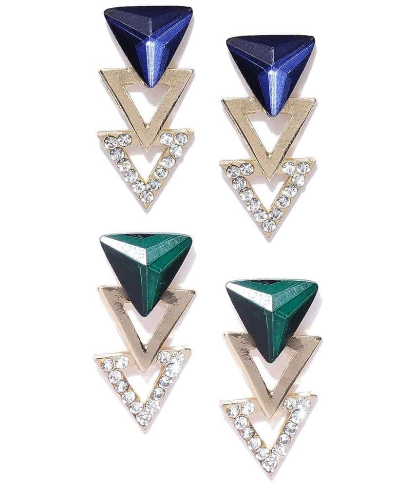 YOUBELLA Multicolor Danglers Earrings ( Pack of 1 ) - Earrings | Buy online on ZillyBuy
