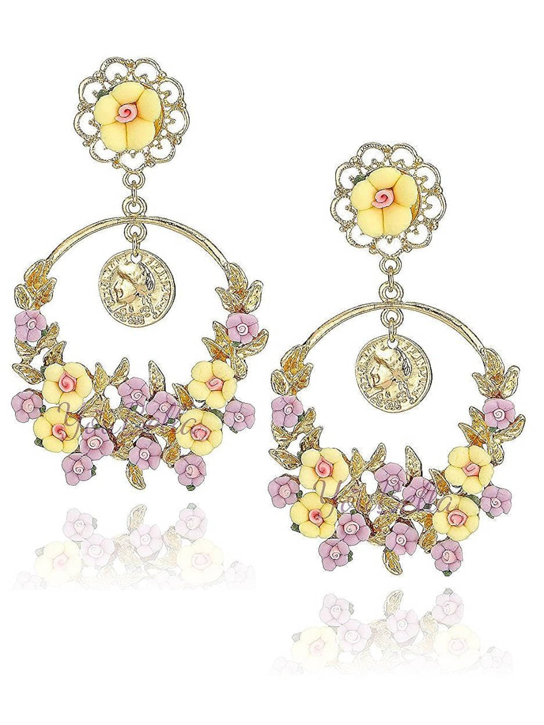     			YOUBELLA Multicolor Danglers Earrings ( Pack of 1 )