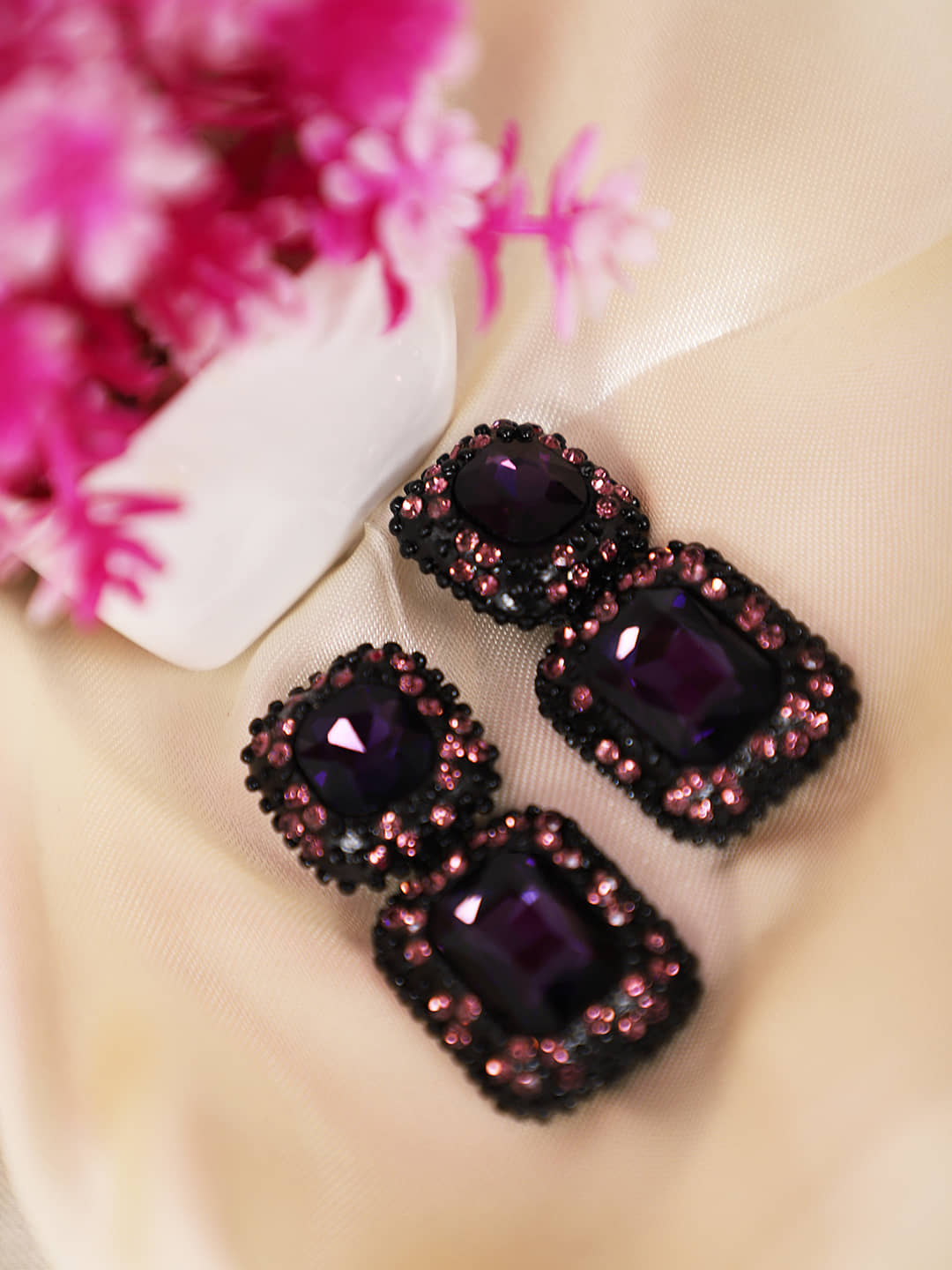 YOUBELLA Purple Danglers Earrings ( Pack of 1 ) - Earrings | Buy online on ZillyBuy