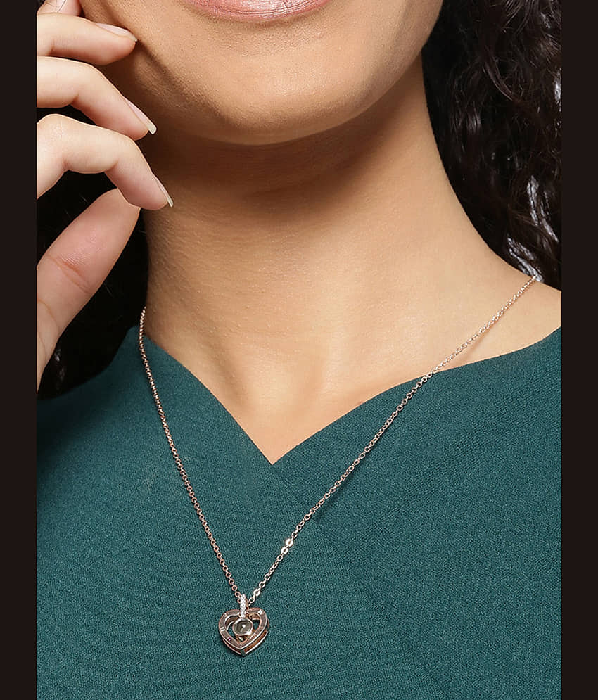 YOUBELLA Rose Gold Pendant ( Pack of 1 )