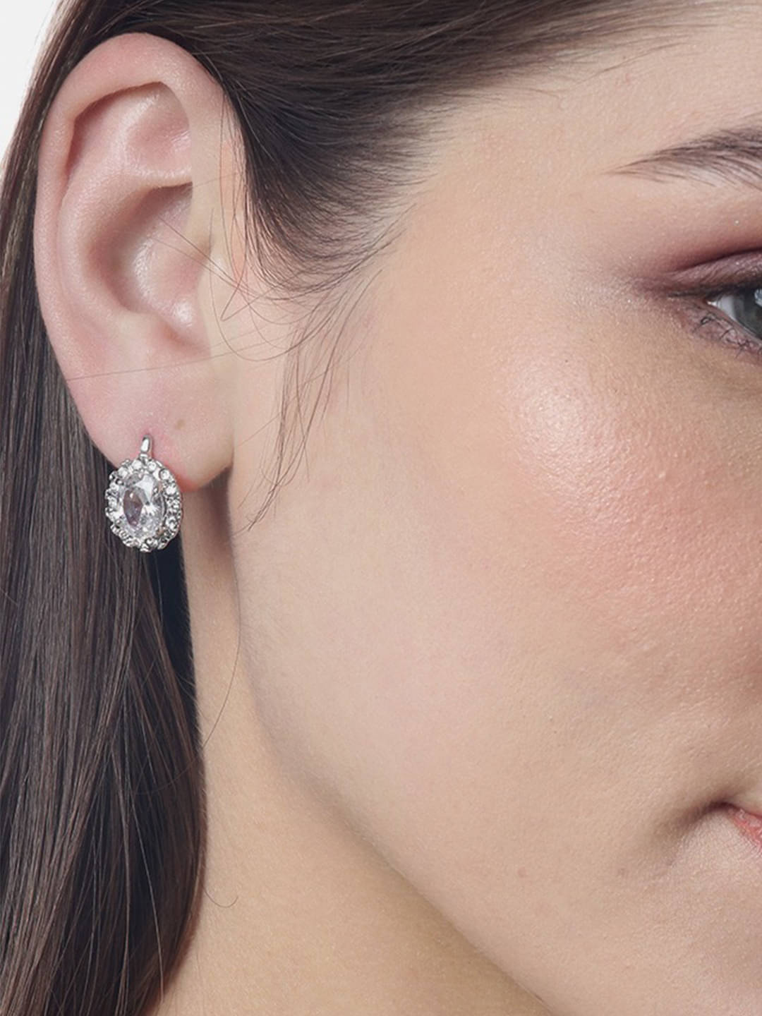     			YOUBELLA Silver Danglers Earrings ( Pack of 1 )