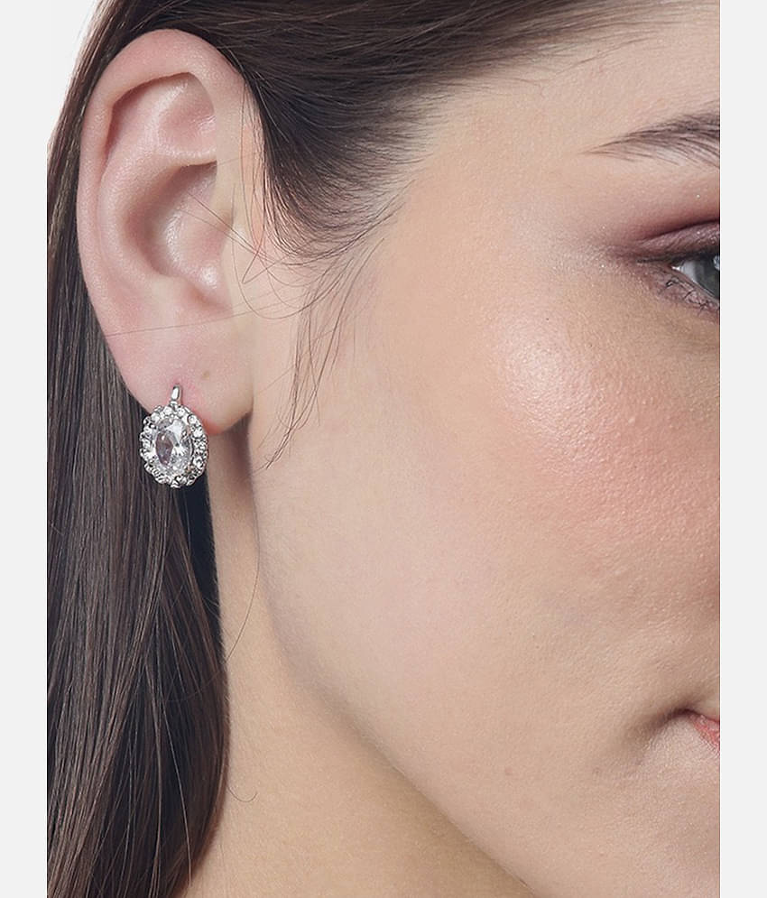 YOUBELLA Silver Danglers Earrings ( Pack of 1 )