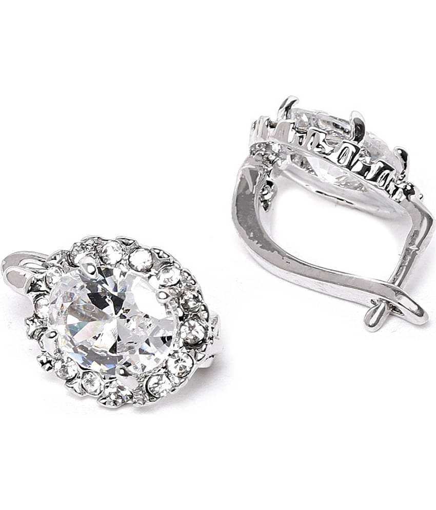 YOUBELLA Silver Danglers Earrings ( Pack of 1 )