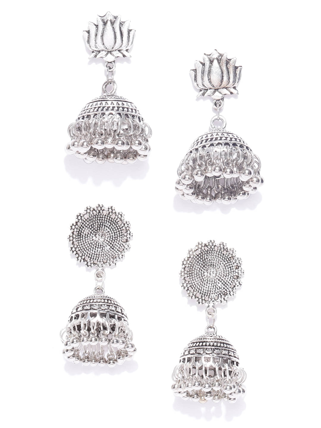     			YOUBELLA Silver Danglers Earrings ( Pack of 1 )