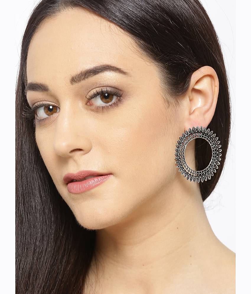 YOUBELLA Silver Danglers Earrings ( Pack of 1 )