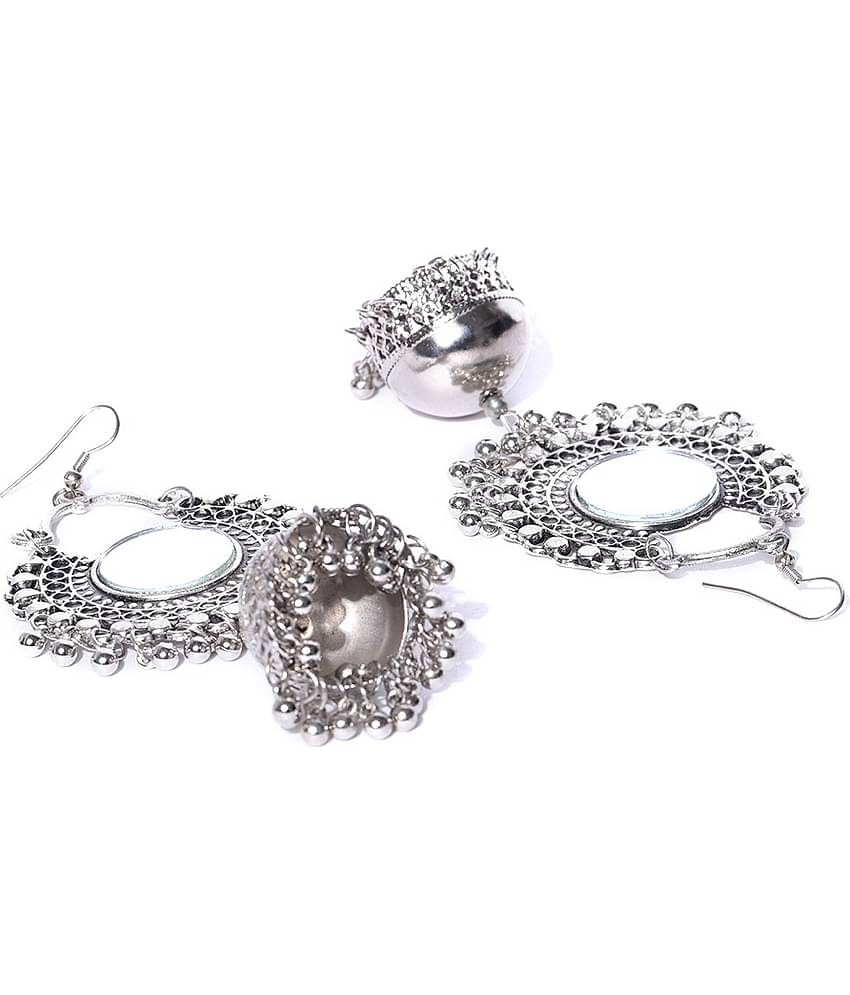 YOUBELLA Silver Danglers Earrings ( Pack of 1 )