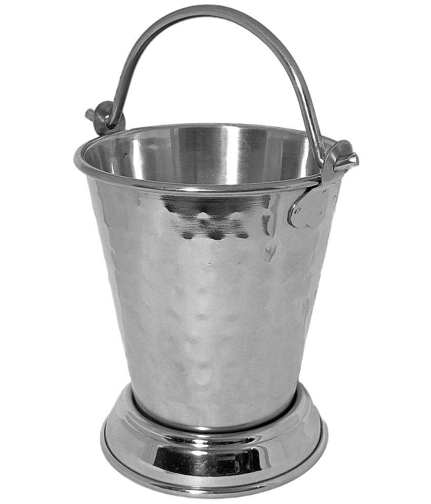 A & H ENTERPRISES Bucket for Serving Gravy daal Silver Serving Bucket ( Set of 1 ) A & H ENTERPRISES Bucket for Serving Gravy daal Silver Serving Bucket ( Set of 1 )