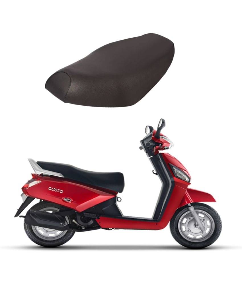     			Autoxygen Scooter/Scooty Removable & Washable PU Leather Waterproof Seat Cover Accessories For Mahindra Gusto (Black)