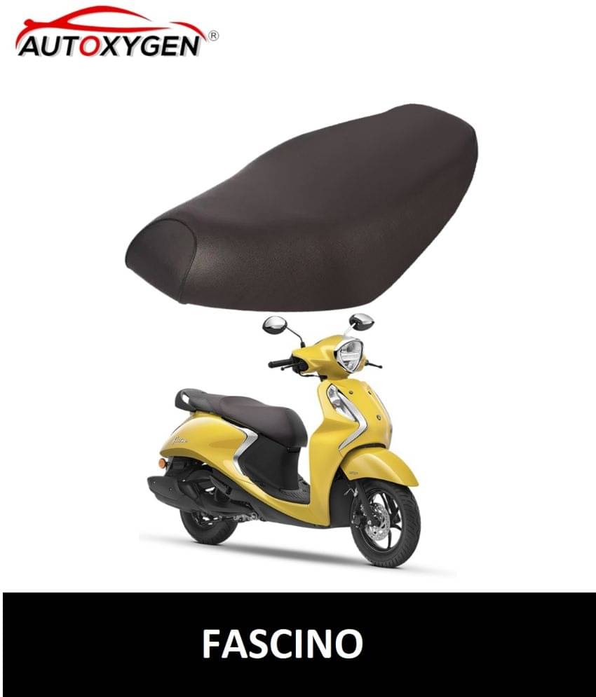     			Autoxygen Scooter/Scooty Removable & Washable PU Leather Waterproof Seat Cover Accessories For Yahama Fasino (Black)