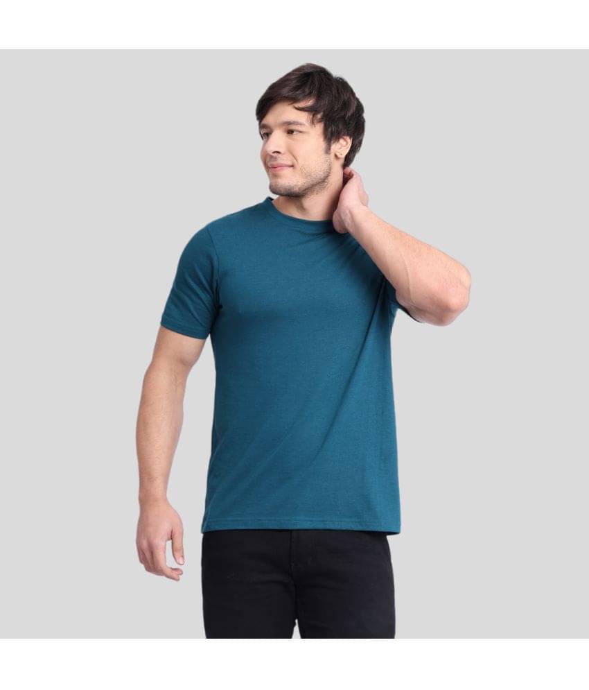 Betrost Pack of 1 100% Cotton Regular Fit Men's T-Shirt ( Teal ) Betrost Pack of 1 100% Cotton Regular Fit Men's T-Shirt ( Teal )