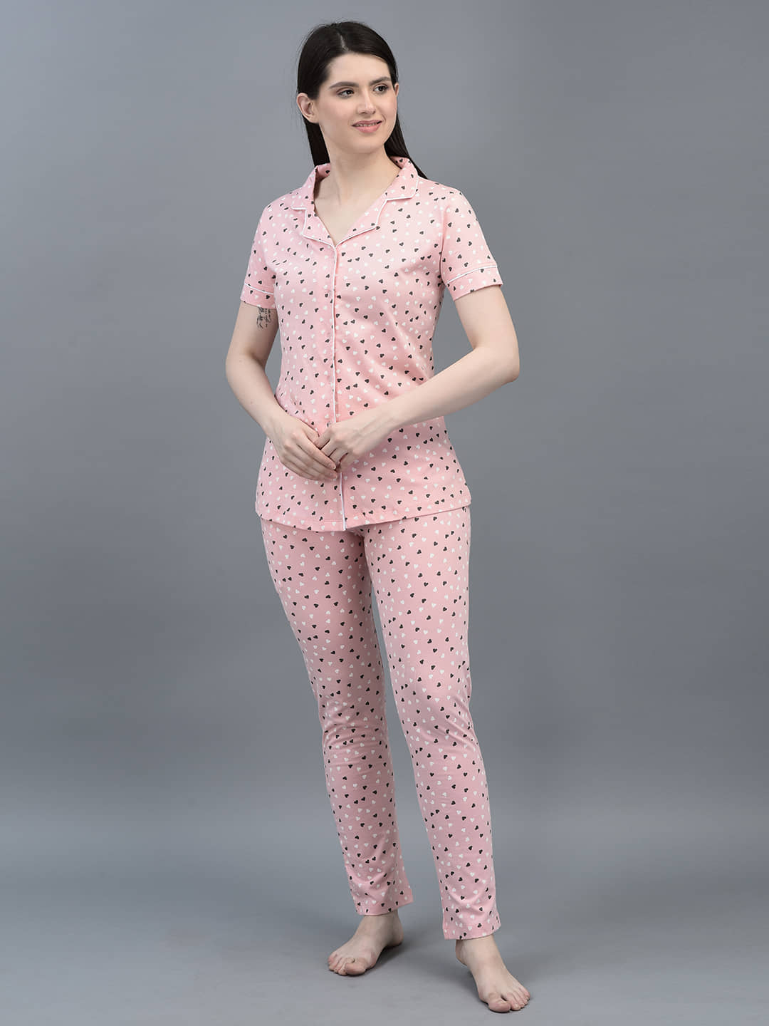 Dollar Missy Pink Cotton Women's Nightwear Nightsuit Sets ( Pack of 1 ) - Nightwear & Loungewear | Buy online on ZillyBuy
