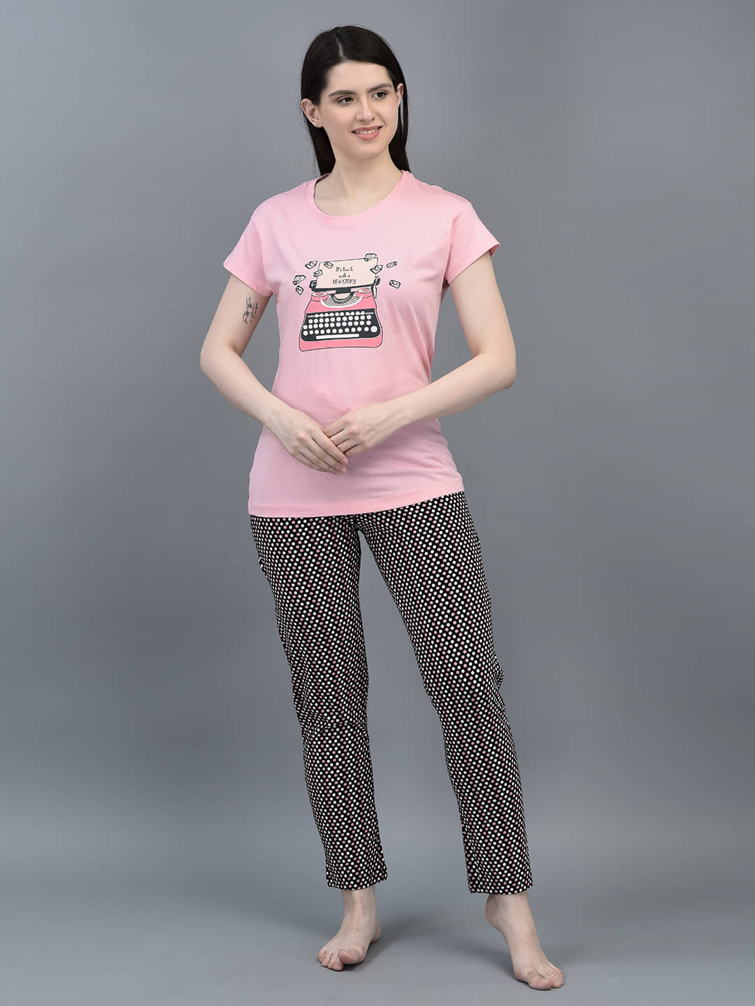 Dollar Missy Pink Cotton Women's Nightwear Nightsuit Sets ( Pack of 1 ) - Nightwear & Loungewear | Buy online on ZillyBuy