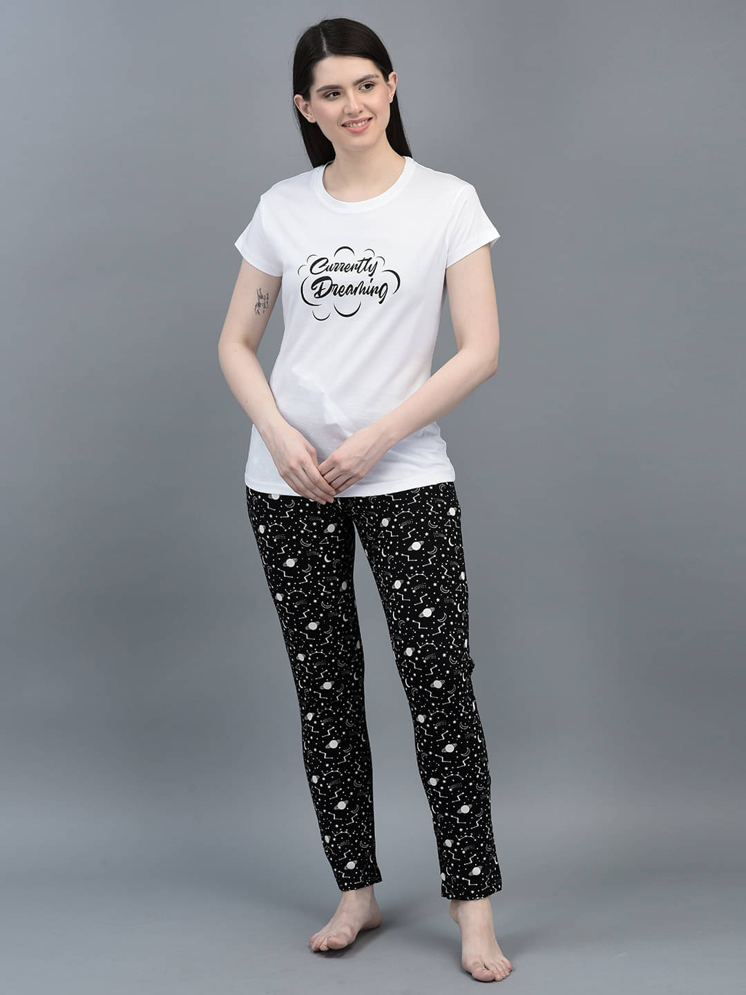 Dollar Missy White Cotton Women's Nightwear Nightsuit Sets ( Pack of 1 ) Dollar Missy White Cotton Women's Nightwear Nightsuit Sets ( Pack of 1 )