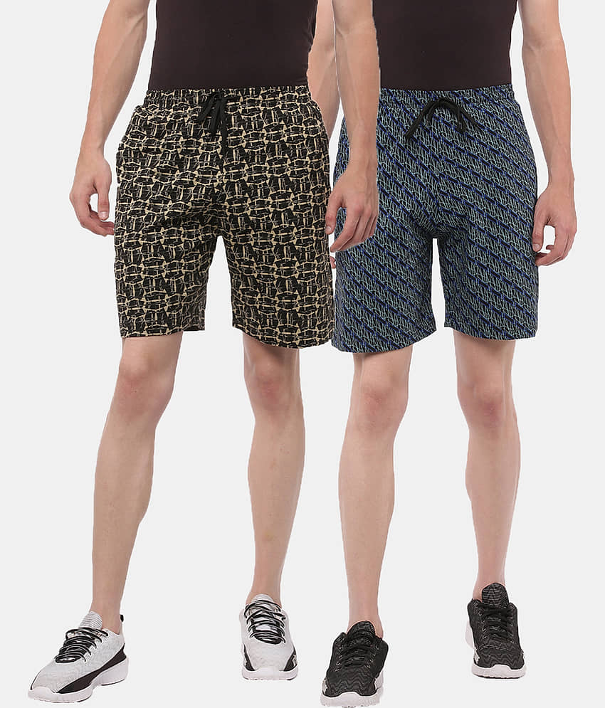 Dollar Multi Cotton Blend Men's Shorts ( Pack of 2 ) - Shorts | Buy online on ZillyBuy
