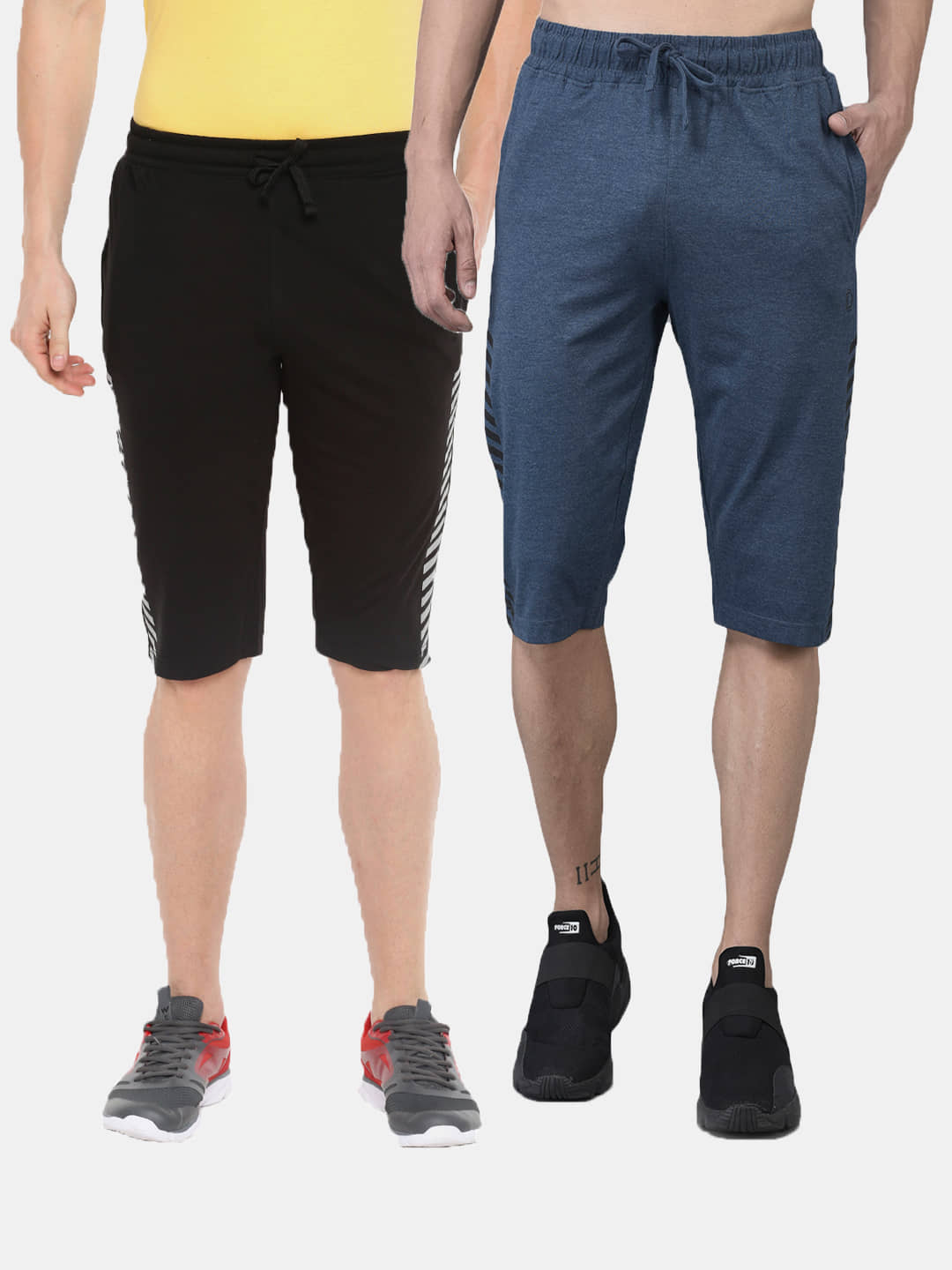 Dollar Multi Cotton Blend Men's Three-Fourths ( Pack of 2 ) - Shorts | Buy online on ZillyBuy