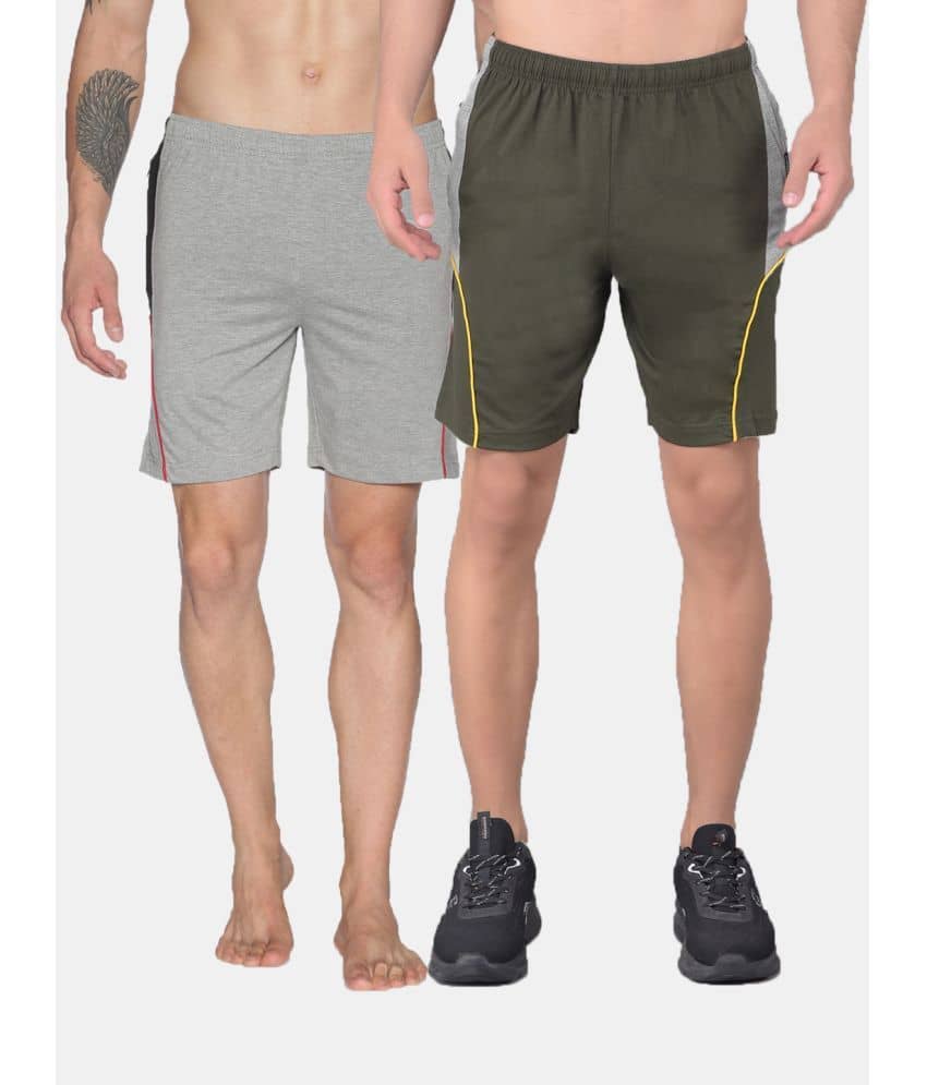 Dollar Multi Cotton Blend Men's Shorts ( Pack of 2 ) - Shorts | Buy online on ZillyBuy
