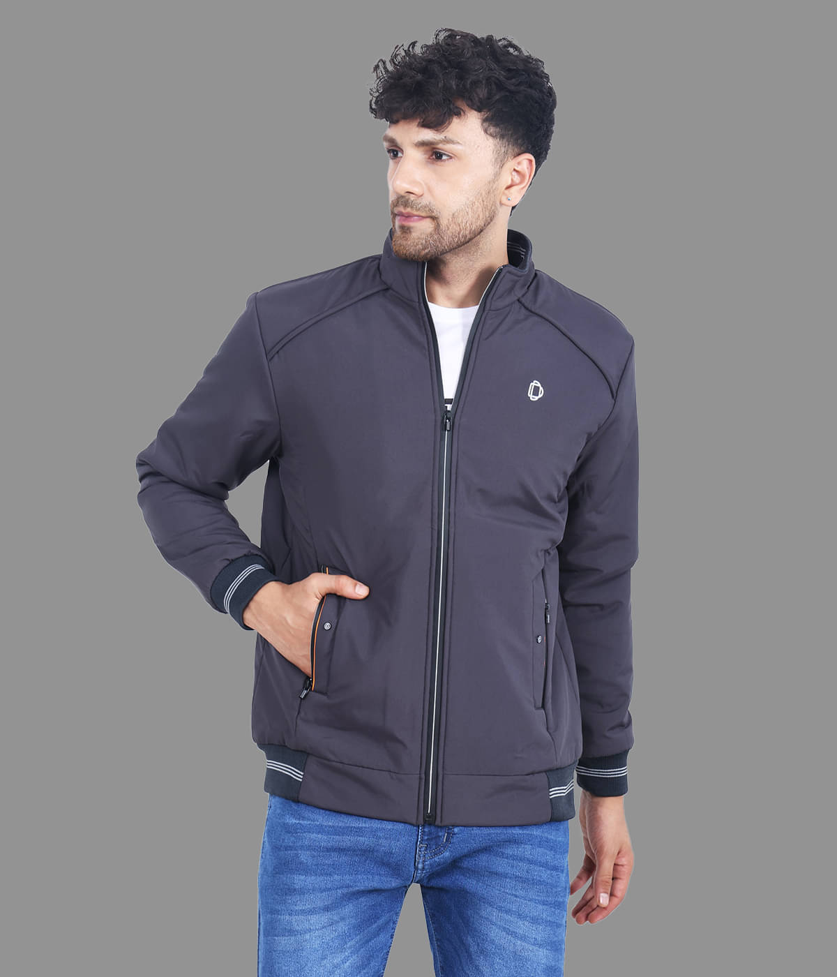     			Dollar Polyester Men's Casual Jacket - Grey ( Pack of 1 )