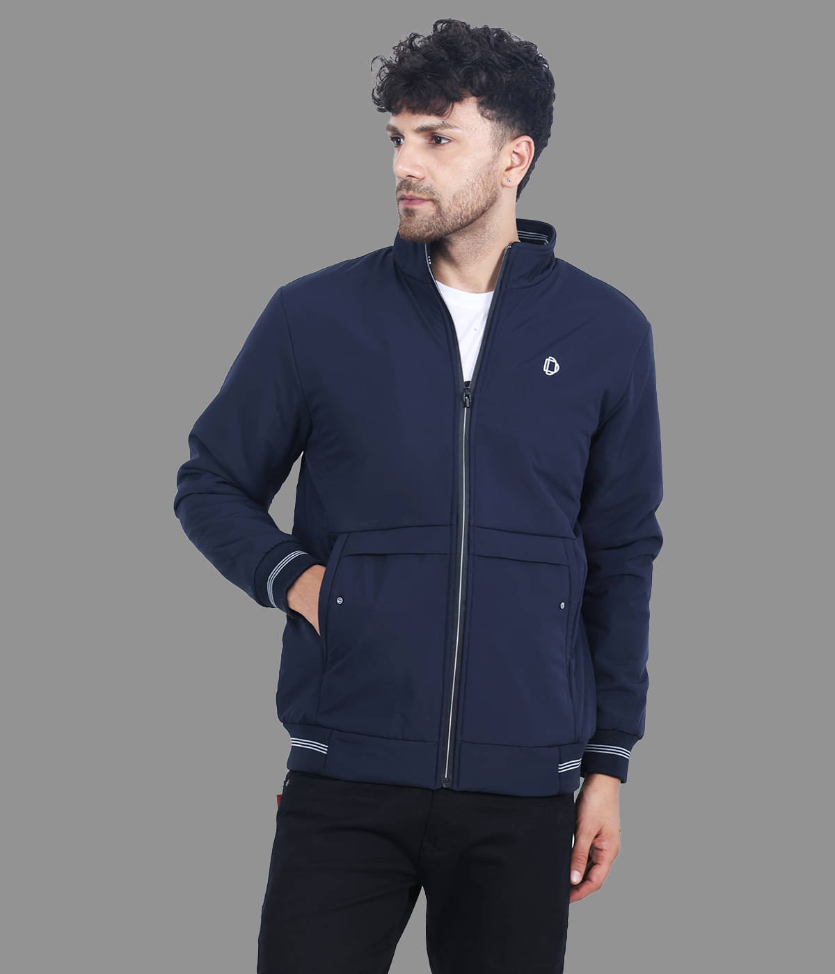 Dollar Polyester Men's Casual Jacket - Navy Blue ( Pack of 1 ) Dollar Polyester Men's Casual Jacket - Navy Blue ( Pack of 1 )
