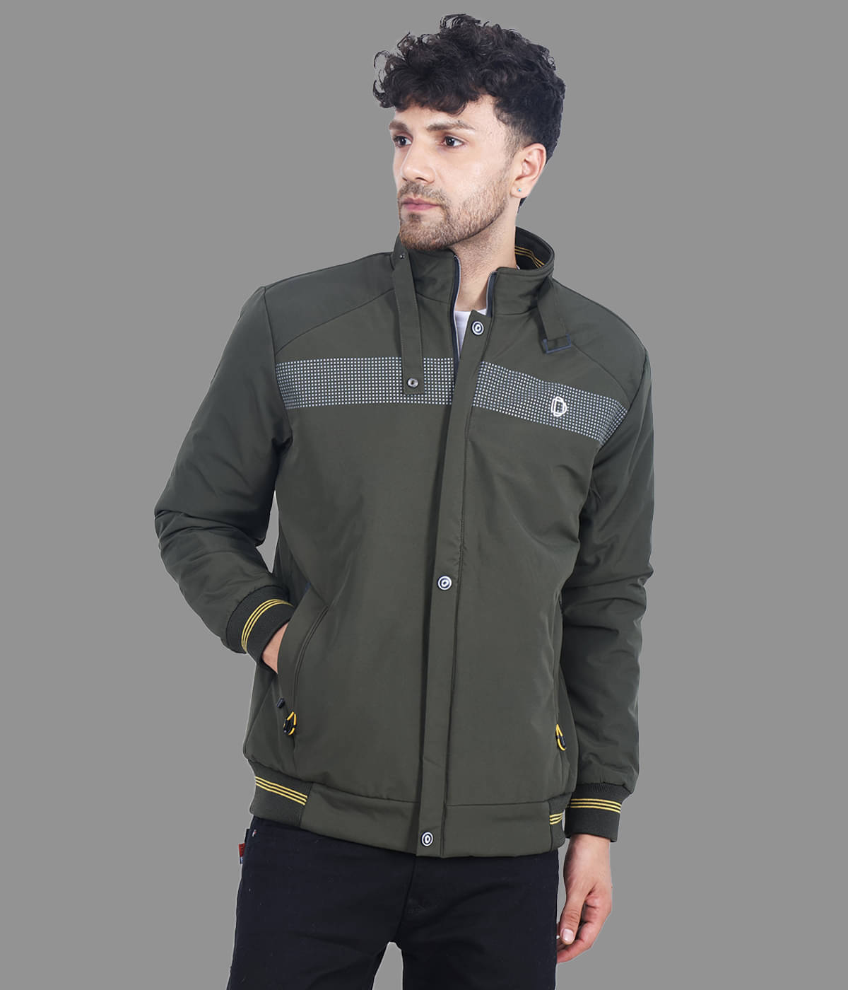     			Dollar Polyester Men's Casual Jacket - Green ( Pack of 1 )