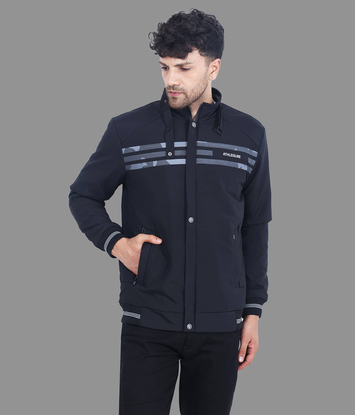 Dollar Polyester Men's Casual Jacket - Black ( Pack of 1 ) Dollar Polyester Men's Casual Jacket - Black ( Pack of 1 )