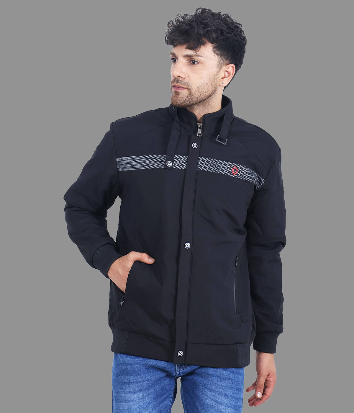     			Dollar Polyester Men's Casual Jacket - Black ( Pack of 1 )