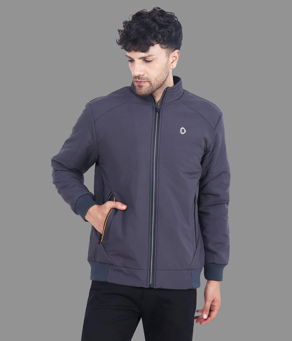     			Dollar Polyester Men's Casual Jacket - Grey ( Pack of 1 )