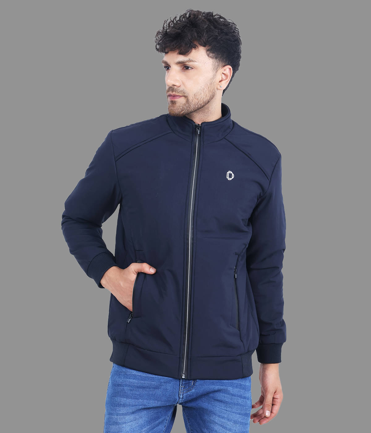 Dollar Polyester Men's Casual Jacket - Navy Blue ( Pack of 1 ) Dollar Polyester Men's Casual Jacket - Navy Blue ( Pack of 1 )