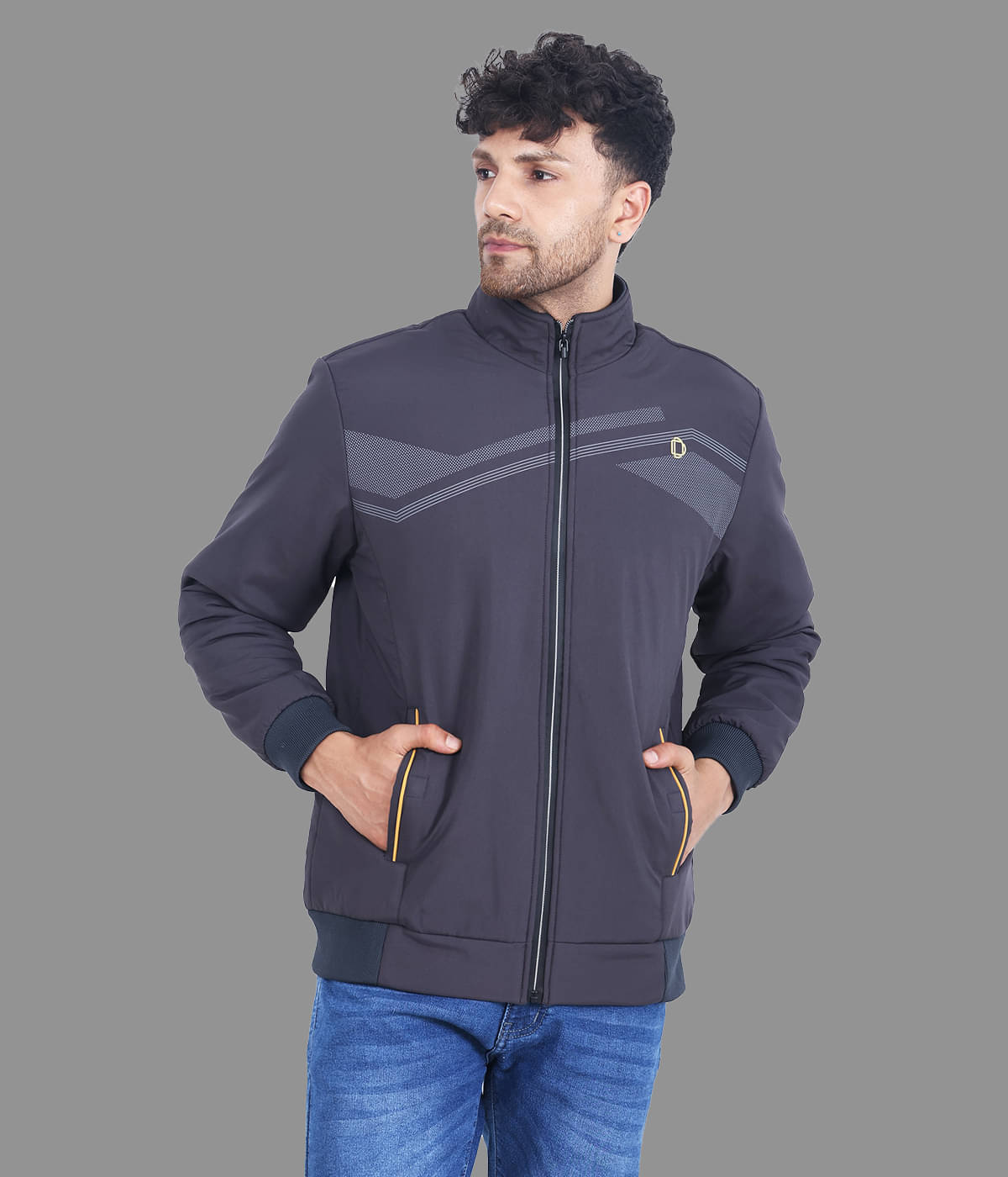     			Dollar Polyester Men's Casual Jacket - Grey ( Pack of 1 )