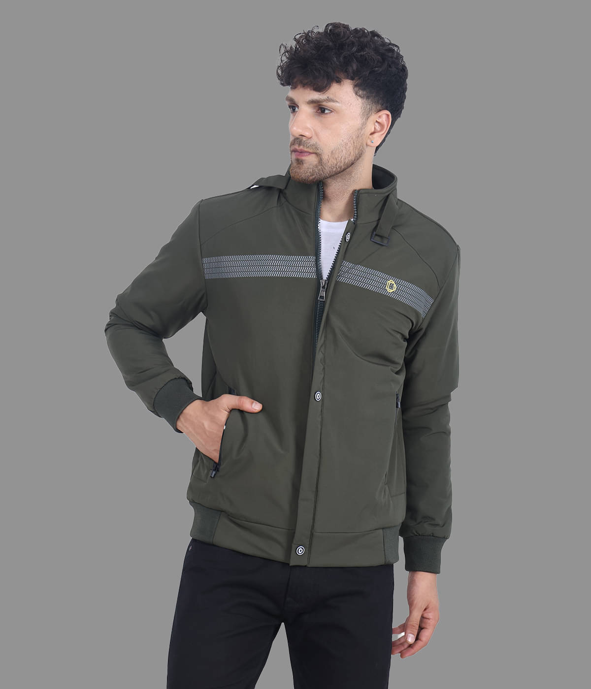 Dollar Polyester Men's Casual Jacket - Green ( Pack of 1 ) Dollar Polyester Men's Casual Jacket - Green ( Pack of 1 )