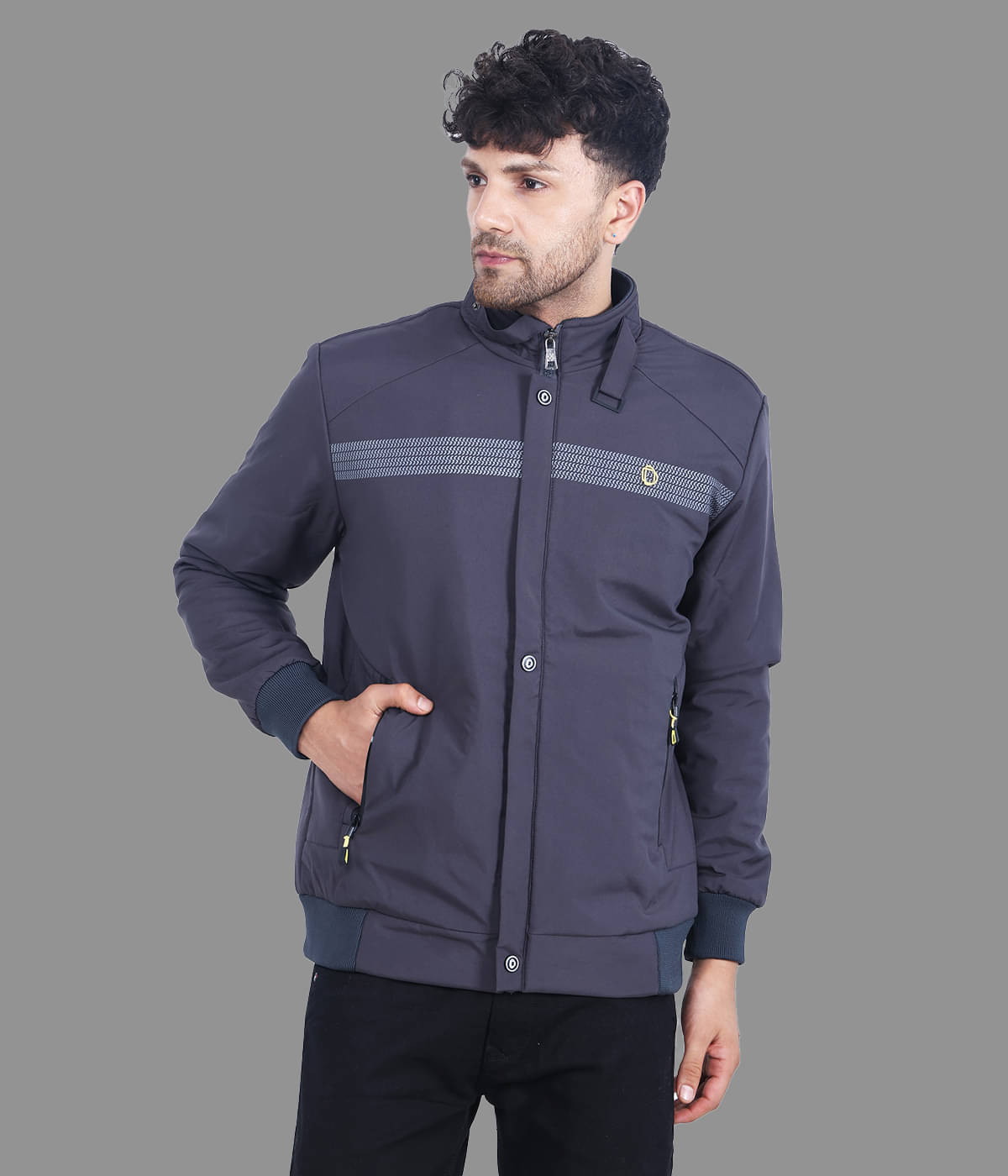     			Dollar Polyester Men's Casual Jacket - Grey ( Pack of 1 )