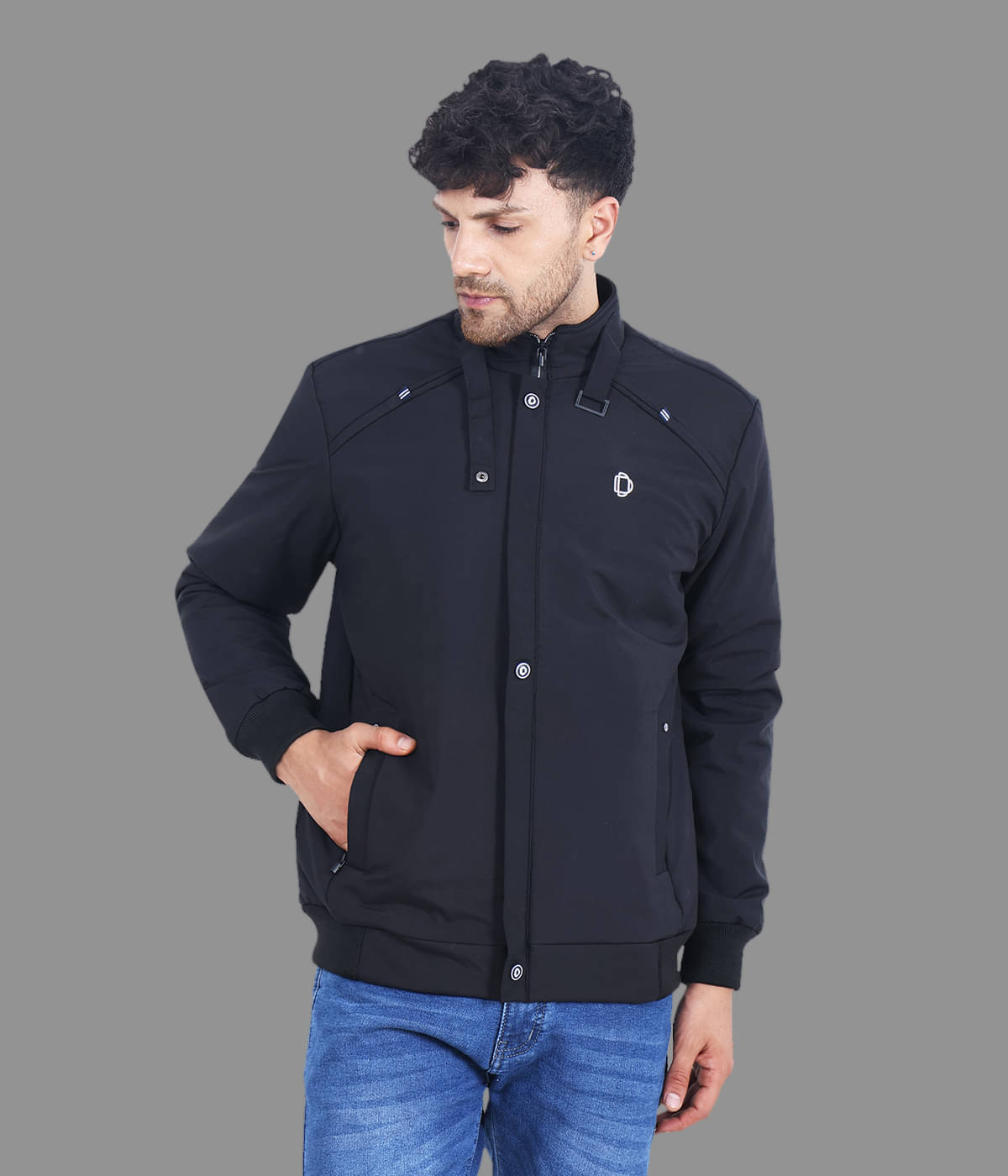 Dollar Polyester Men's Casual Jacket - Black ( Pack of 1 ) Dollar Polyester Men's Casual Jacket - Black ( Pack of 1 )