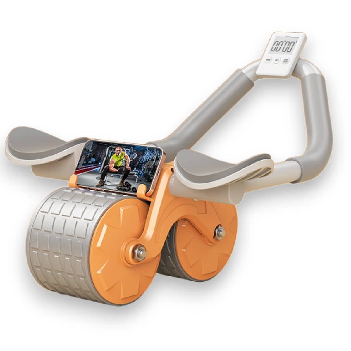 GEEO Ab roller Wheel, Automatic Rebound 2 In 1 For Abs Workout, Abdominal FitnessWheel for men women, Dynamic Core Trainer Plank Exercise Wheels For Home Gym Fitness (Mobile Stand Not Include) (Multicolour) - Sports and Fitness Equipment | Buy online on ZillyBuy