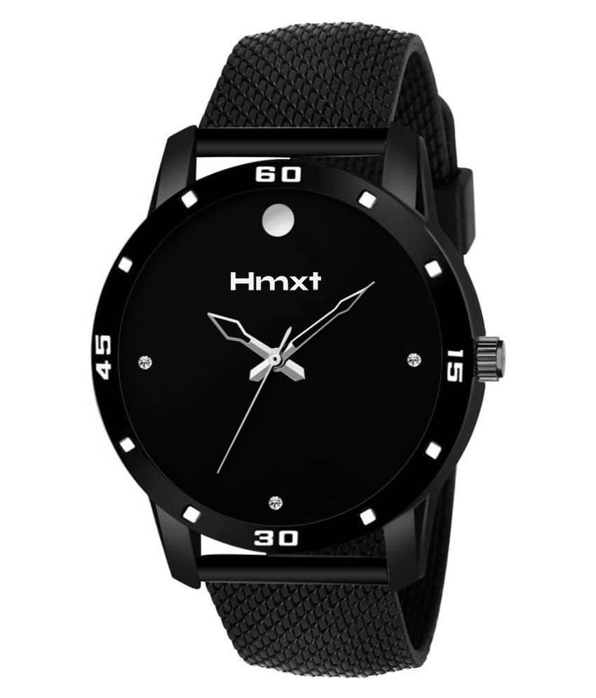 HMXT Black Silicon Analog Men's Watch