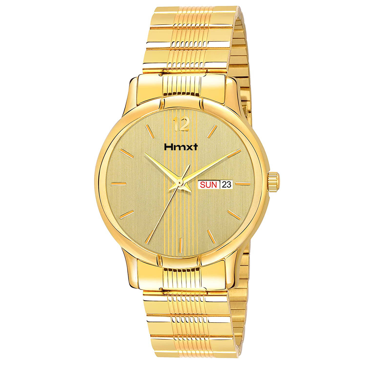     			HMXT Gold Metal Analog Men's Watch
