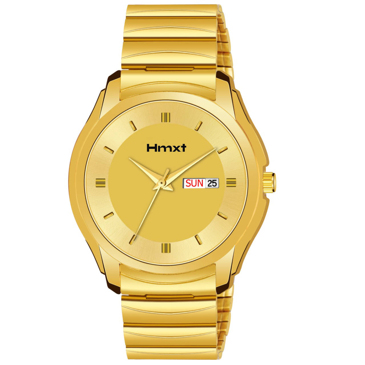     			HMXT Gold Metal Analog Men's Watch