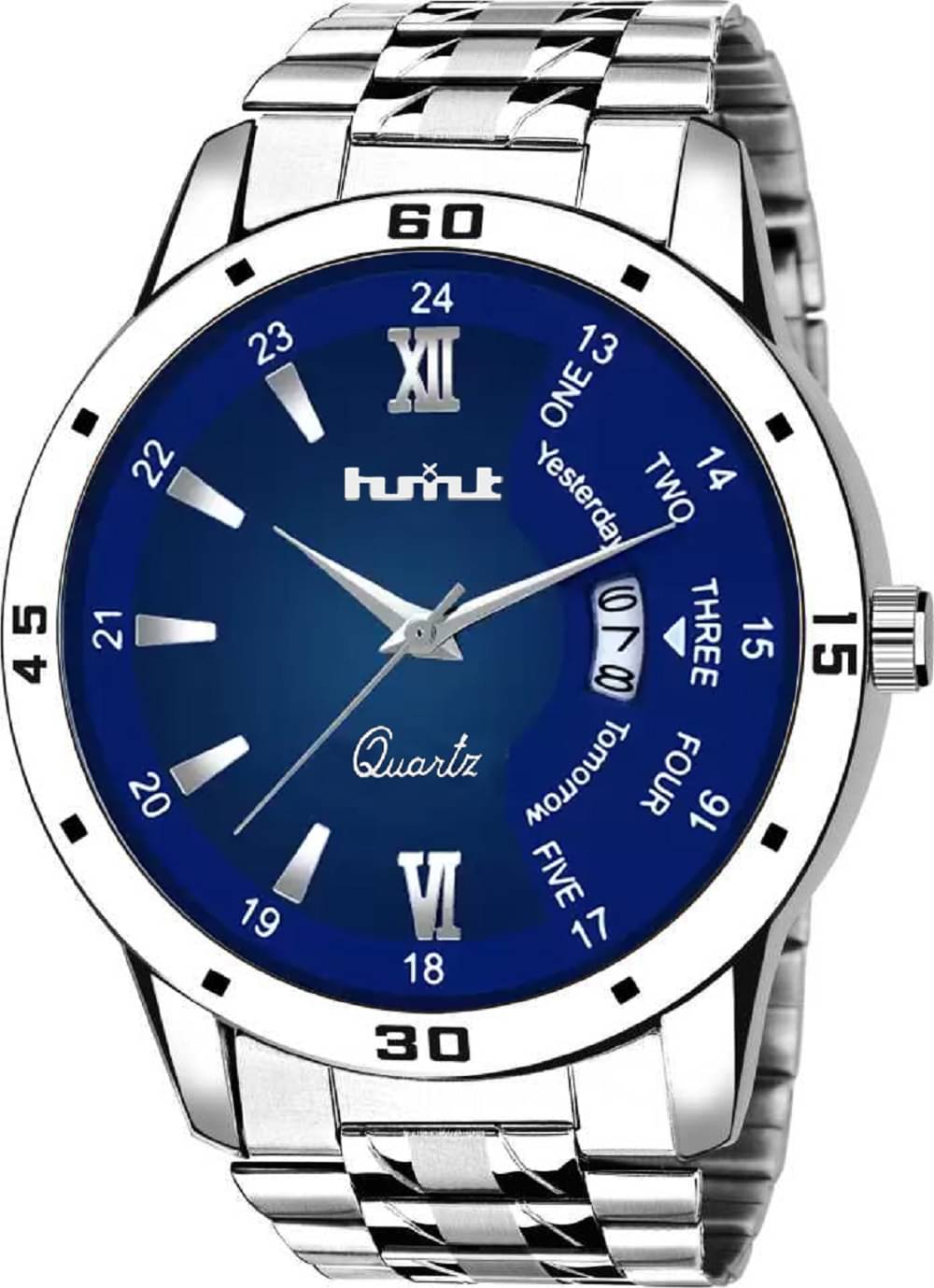     			HMXT Silver Stainless Steel Analog Men's Watch