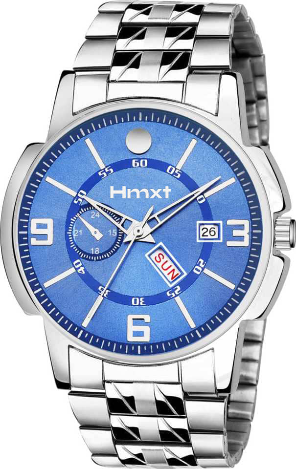 HMXT Silver Stainless Steel Analog Men's Watch