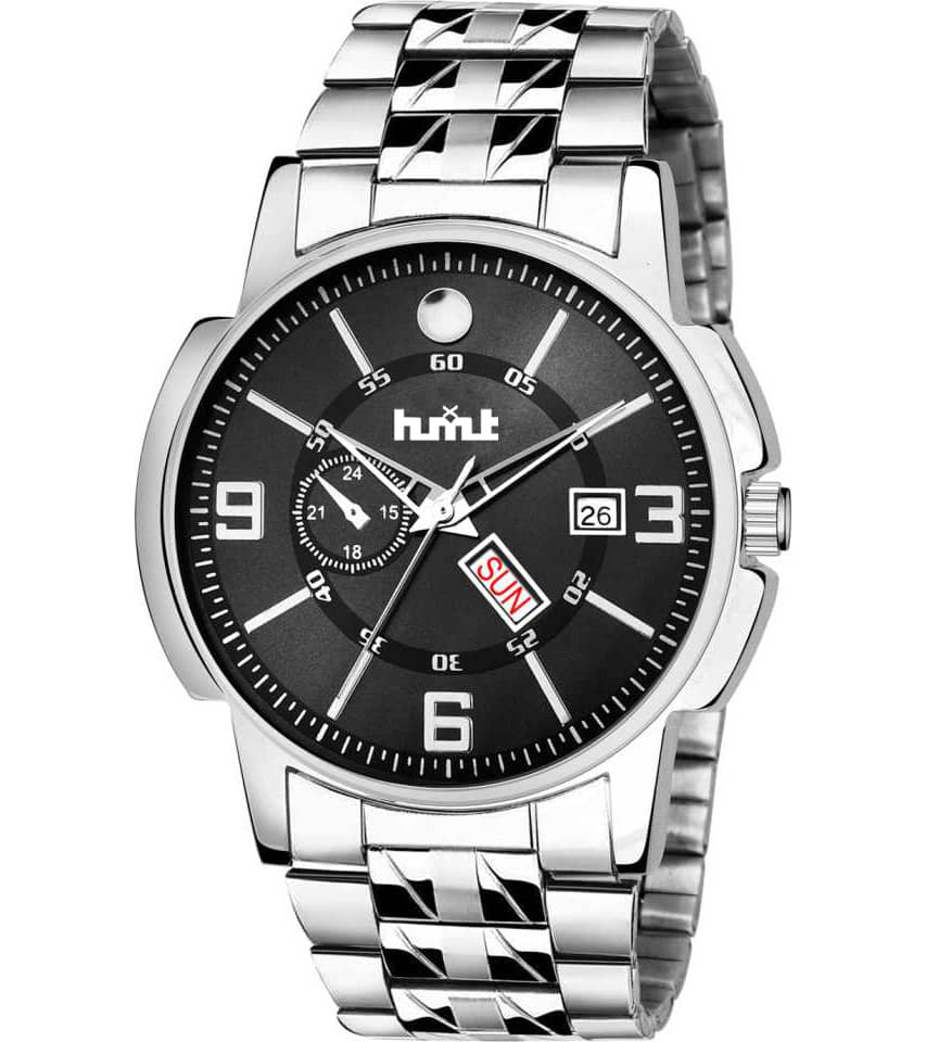 HMXT Silver Stainless Steel Analog Men's Watch
