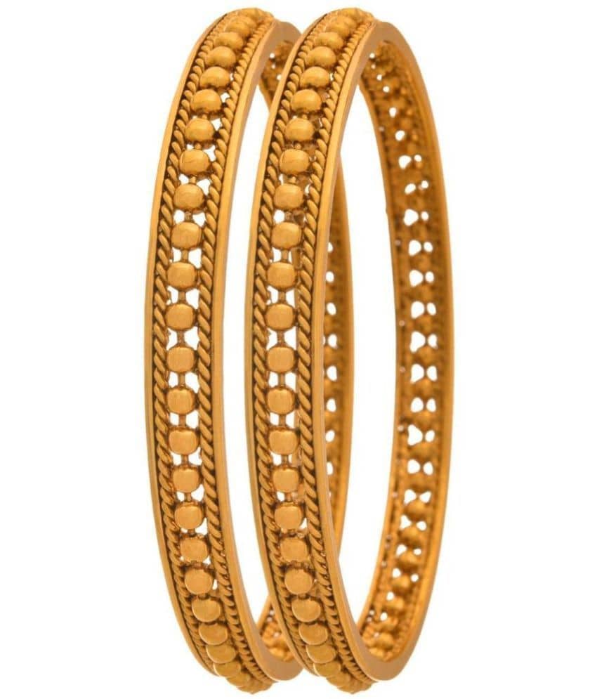 JFL - Jewellery For Less Gold Bangle ( Pack of 2 ) - Bangles & Bracelets | Buy online on ZillyBuy