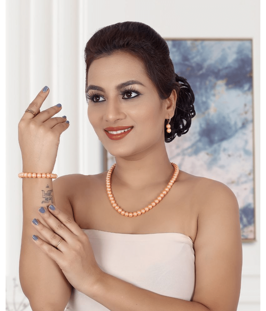 Jiyanshi fashion Peach Body Chain ( Pack of 1 ) Jiyanshi fashion Peach Body Chain ( Pack of 1 )