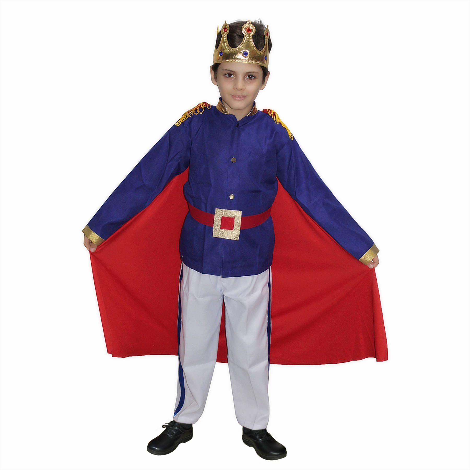     			Kaku Fancy Dresses Fairy Tales Prince Charming Costume -White & Blue, 3-4 Years, For Boys