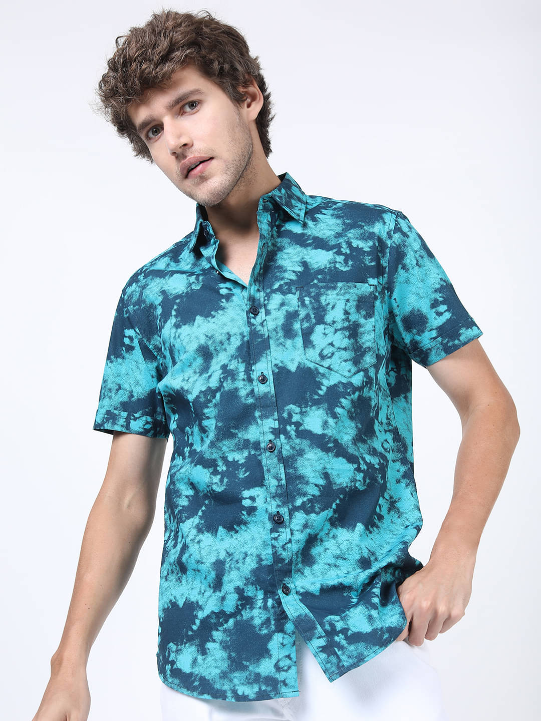     			Ketch 100% Cotton Regular Fit Dyed Half Sleeves Men's Casual Shirt - Mint Green ( Pack of 1 )