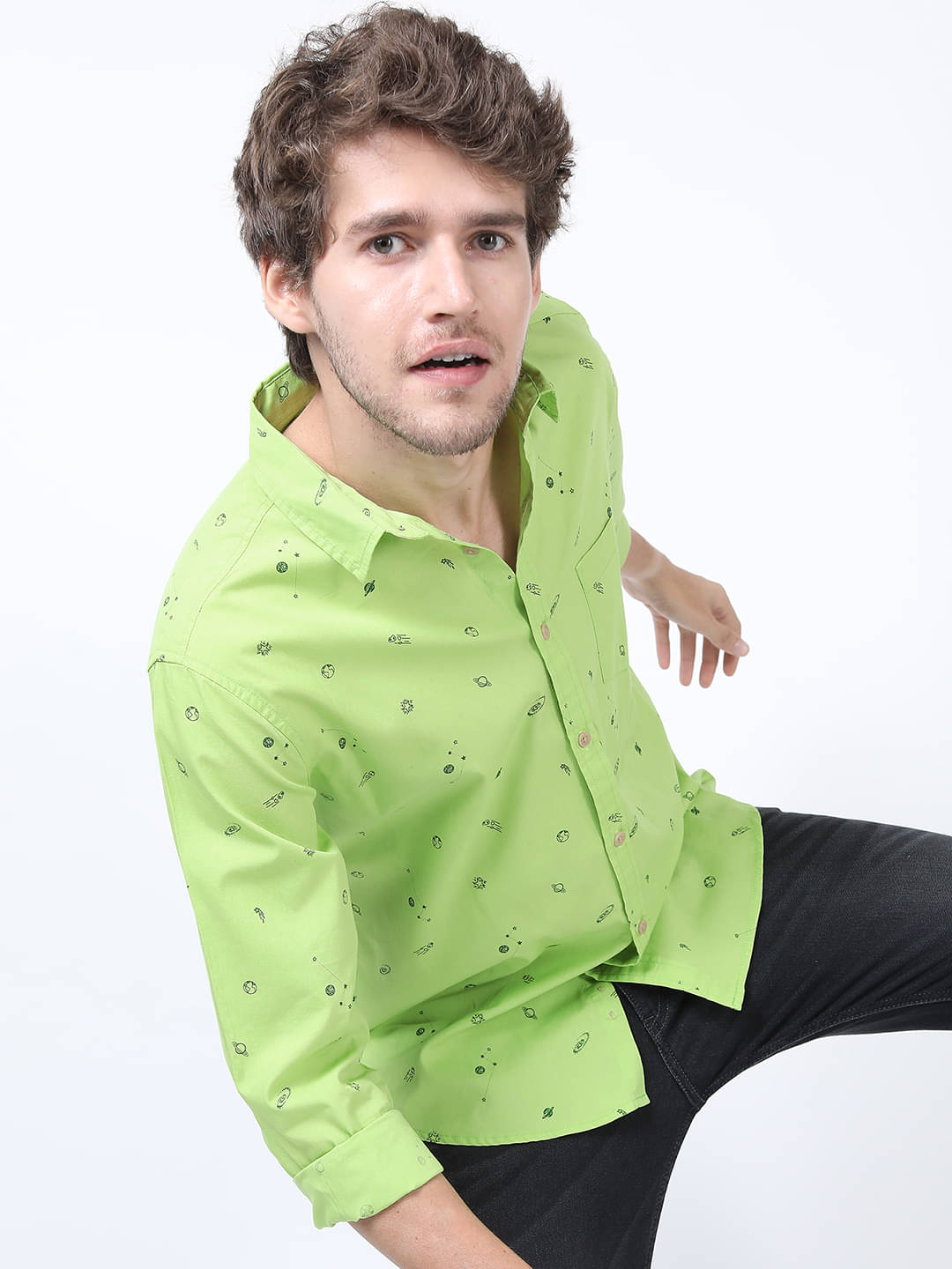 Ketch 100% Cotton Regular Fit Printed Full Sleeves Men's Casual Shirt - Mint Green ( Pack of 1 ) Ketch 100% Cotton Regular Fit Printed Full Sleeves Men's Casual Shirt - Mint Green ( Pack of 1 )