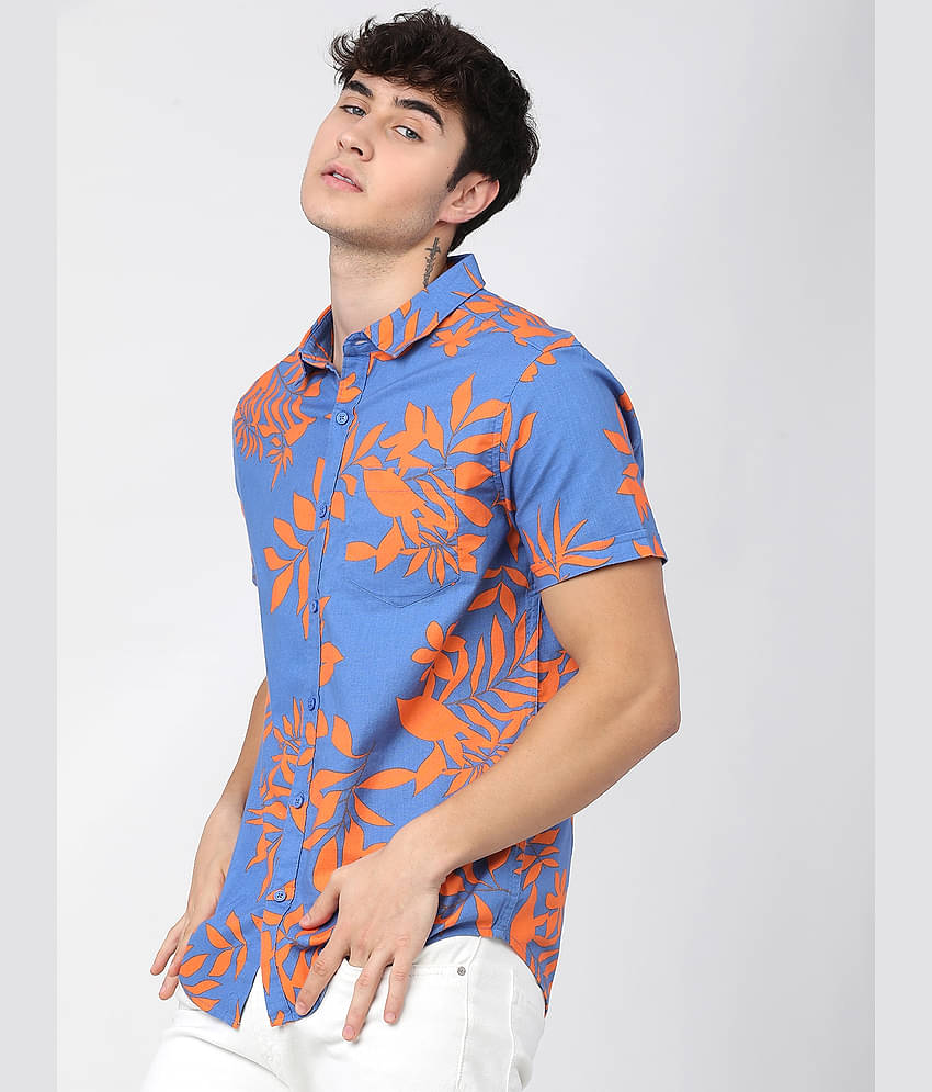 Ketch 100% Cotton Slim Fit Printed Half Sleeves Men's Casual Shirt - Red ( Pack of 1 )