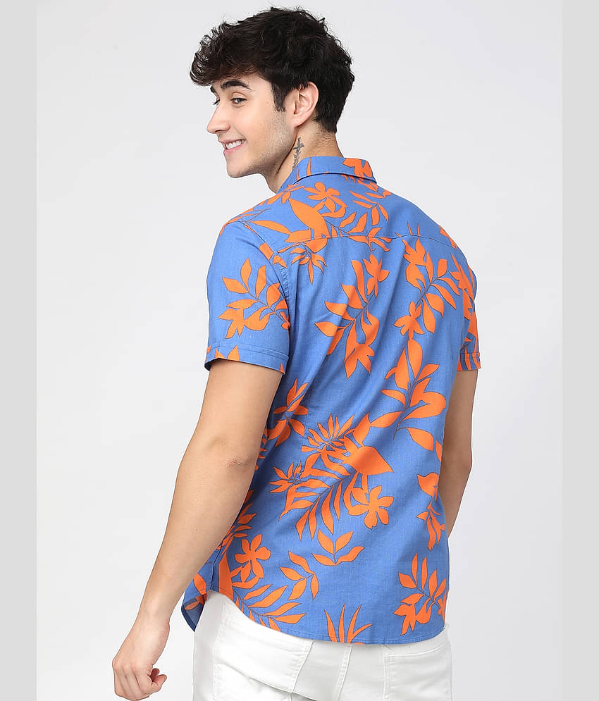 Ketch 100% Cotton Slim Fit Printed Half Sleeves Men's Casual Shirt - Red ( Pack of 1 )