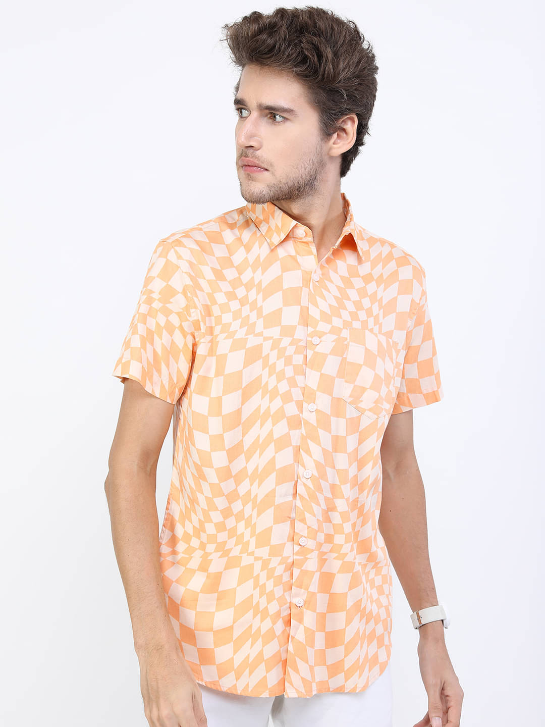 Ketch 100% Cotton Regular Fit Printed Half Sleeves Men's Casual Shirt - Orange ( Pack of 1 ) Ketch 100% Cotton Regular Fit Printed Half Sleeves Men's Casual Shirt - Orange ( Pack of 1 )