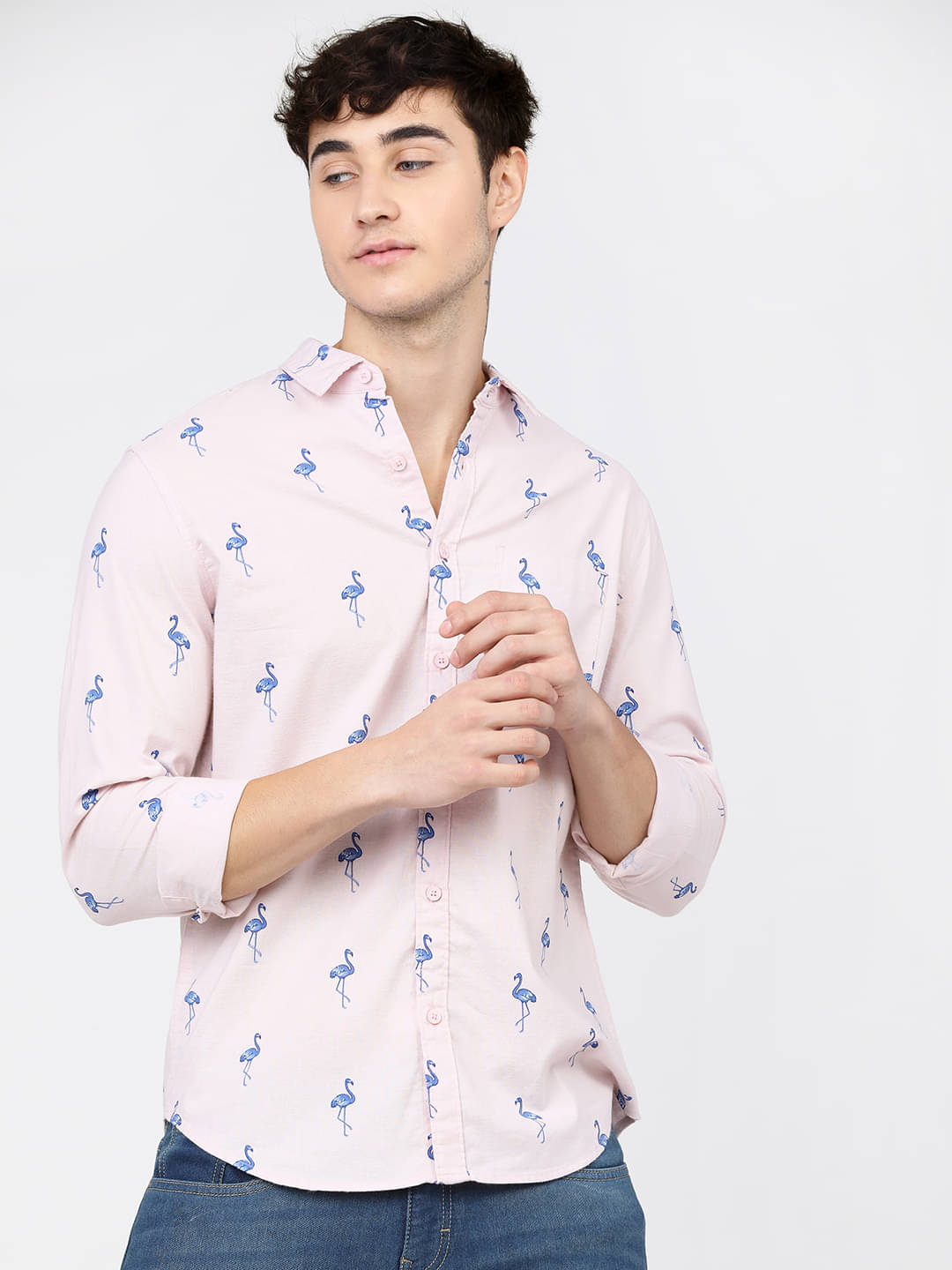     			Ketch 100% Cotton Regular Fit Printed Full Sleeves Men's Casual Shirt - Blue ( Pack of 1 )