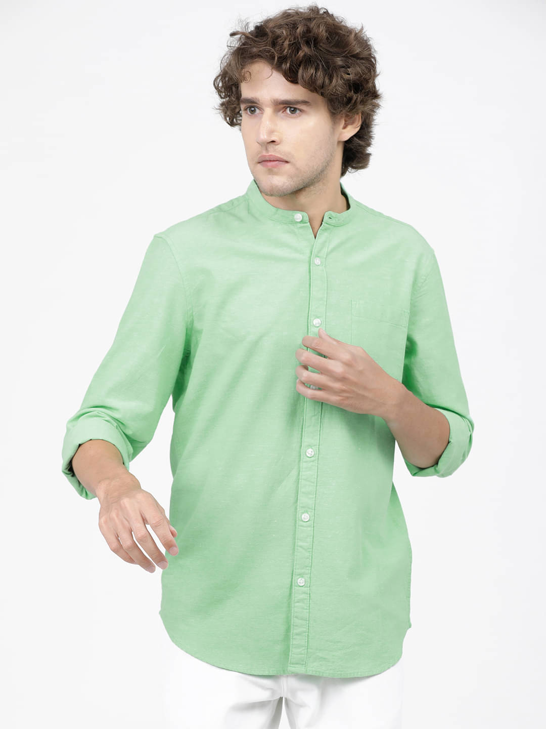 Ketch Cotton Blend Regular Fit Solids Full Sleeves Men's Casual Shirt - Mint Green ( Pack of 1 ) Ketch Cotton Blend Regular Fit Solids Full Sleeves Men's Casual Shirt - Mint Green ( Pack of 1 )